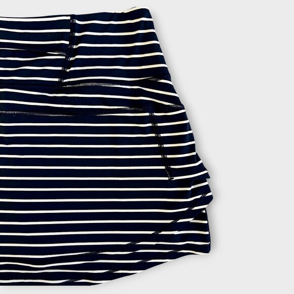 Athleta Run With It Navy White Stripe Skort XS Athletic Running Skirt Preppy - Picture 6 of 10